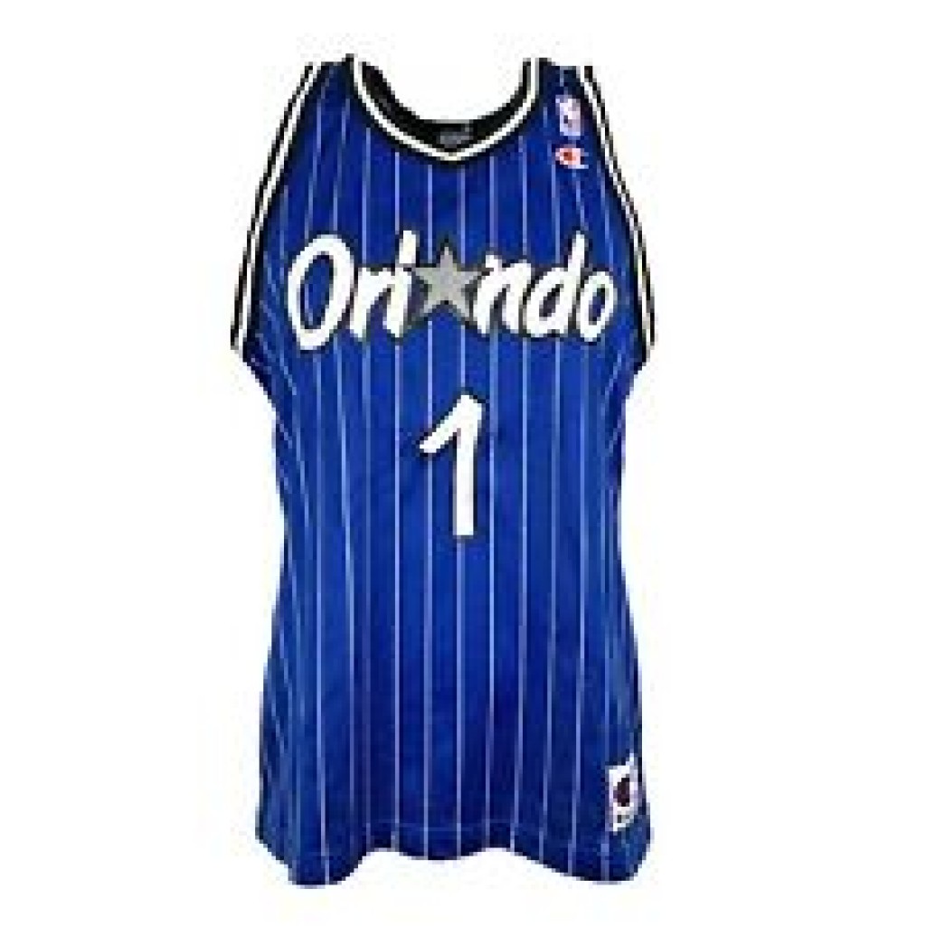 Vtg#1 PENNY HARDAWAY Orlando Magic NBA Pinstripe Champion Jersey