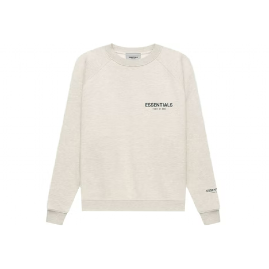 Fear of God Essentials Core Collection Pullover Crewneck Light Heather ...