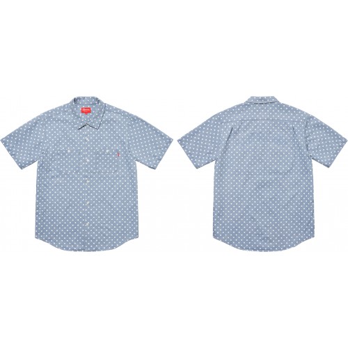 supreme polka dot denim shirt